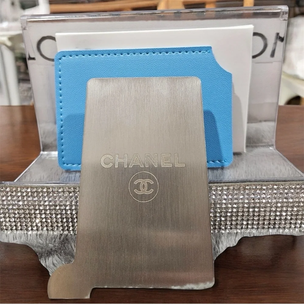 CHANEL Sky Blue Handheld Mirror
